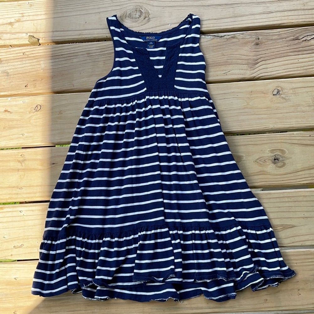 polo ralph lauren 8-10 M dark blue and white